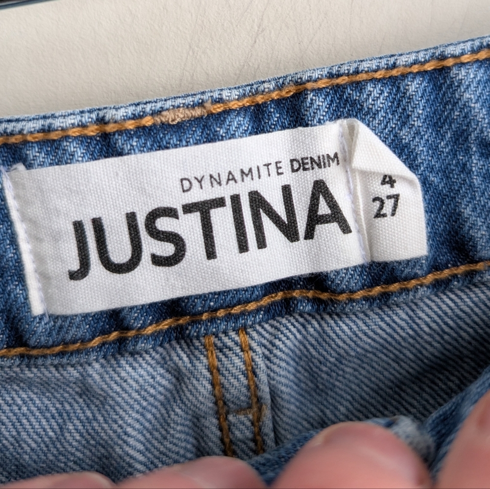 Dynamite Rhinestone Straight Leg Jeans - Picture 10 of 10